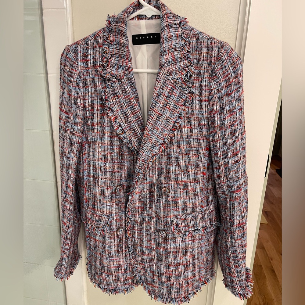 Sisley Multicolor Tweed Blazer size 44 US/M